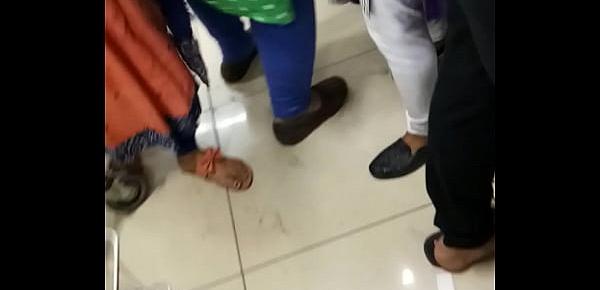  Punjabi fat ass in a shopping mall